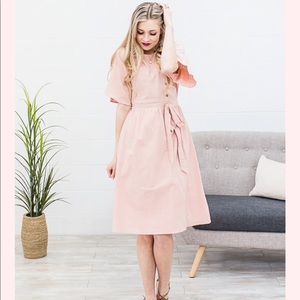 Dusty rose midi dress